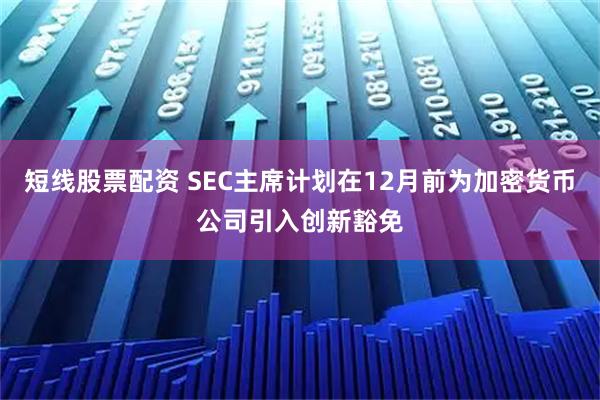 短线股票配资 SEC主席计划在12月前为加密货币公司引入创新豁免